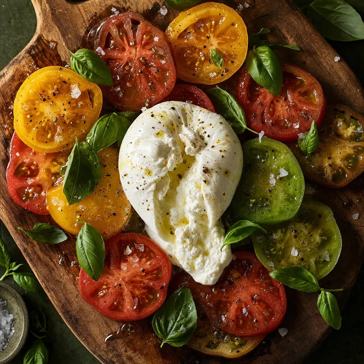 Burrata & heirloom tomatoes