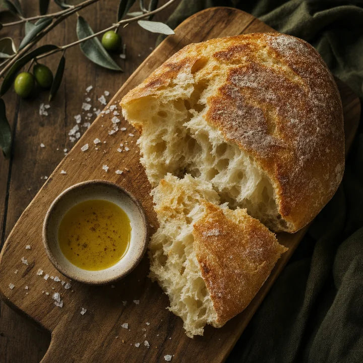 Crunchy bread with sea salt