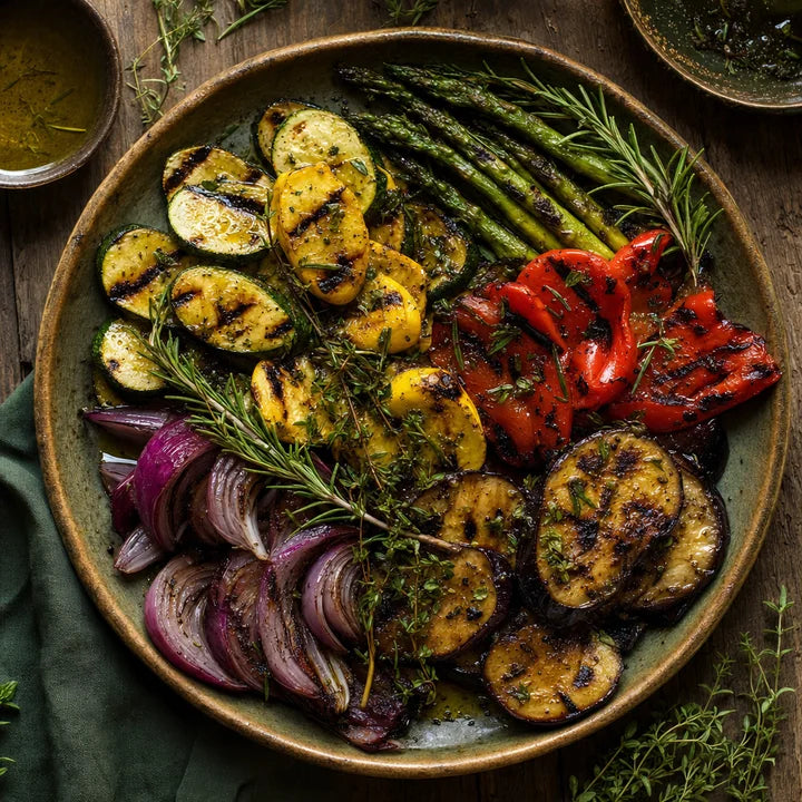 Grilled summer veggies